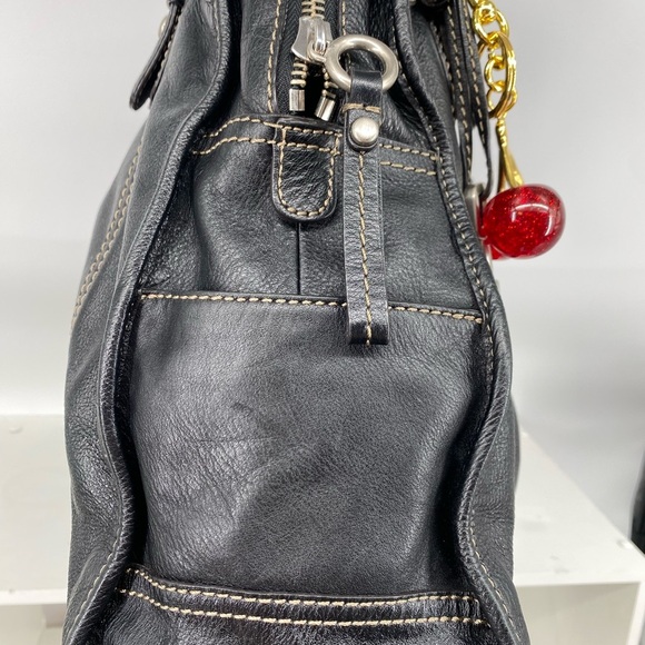 Fossil XL Black Leather Handbag - Picture 5 of 15